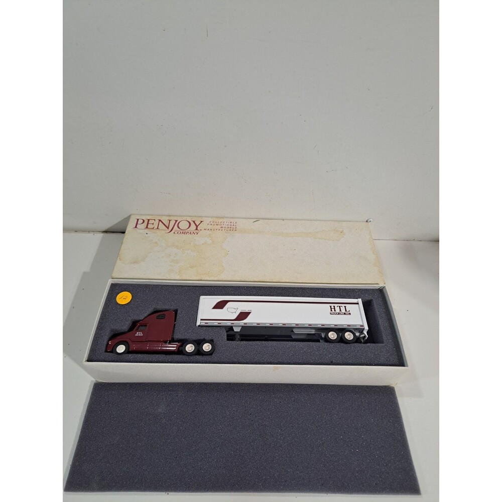 Penjoy 1:64 Diecast HTL Line Freightliner Semi Truck Tractor Trailer w/Box